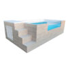 QU.jpg Piscina elevada ILU Pro 230 fabricada em aço rígido.