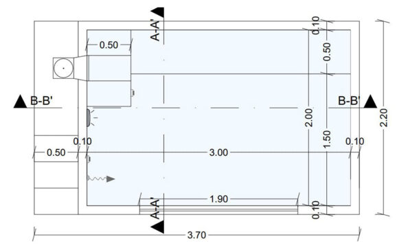 QUUU.jpg Piscina elevada ILU Pro 230 fabricada em aço rígido.