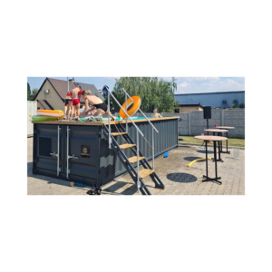 Piscina contentor pronta a usar, com 6,2 m x 2,5 m, Pacote Conforto